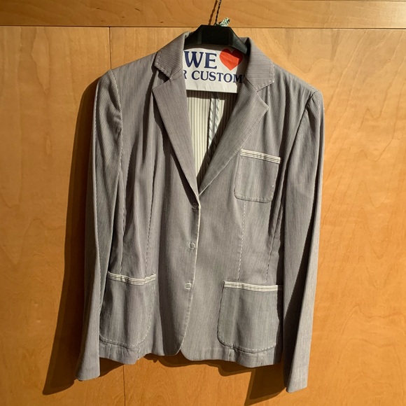 Elie Tahari Reversible Pinstripe Blazer - Picture 1 of 6